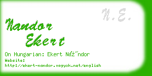 nandor ekert business card